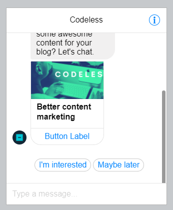 codeless facebook messenger ads