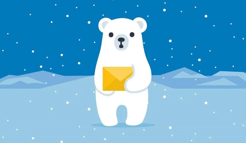 cold email with polar bear