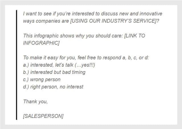 cold email template