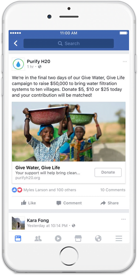 facebook ad examples for nonprofits