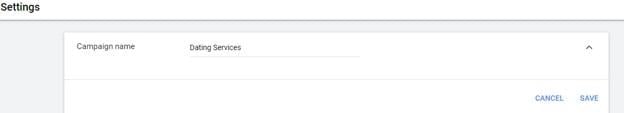 new campaign view in Google Ads