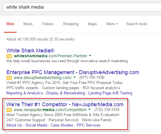 competitive ppc ads