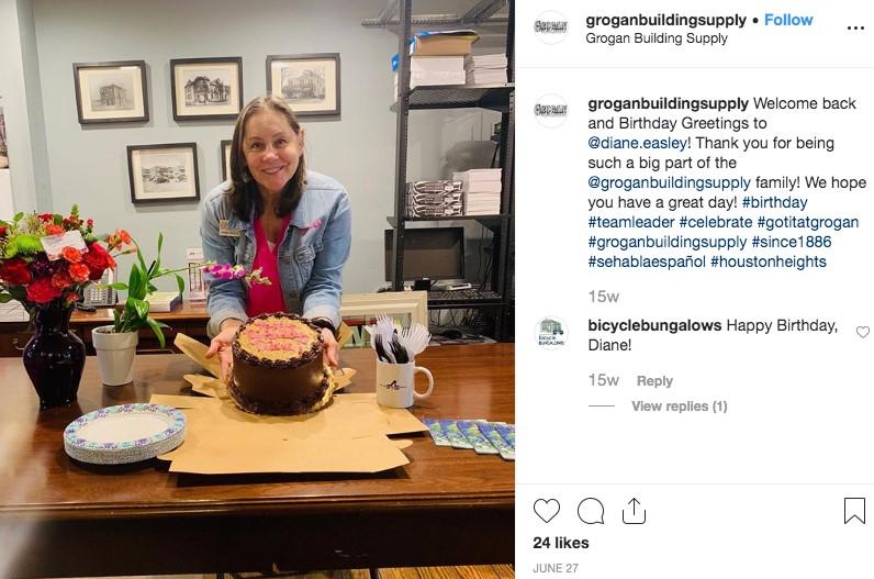 employee birthday post