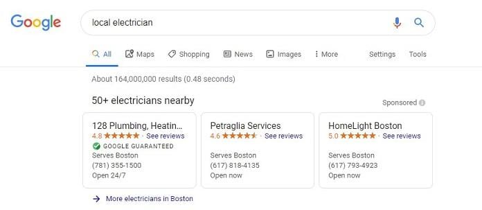 Google local service ad