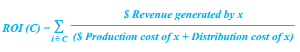 Content marketing analytics ROI formula