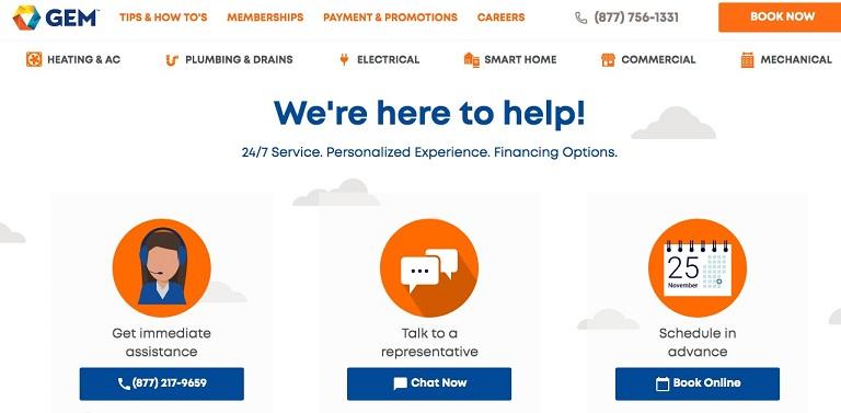 GEM landing page