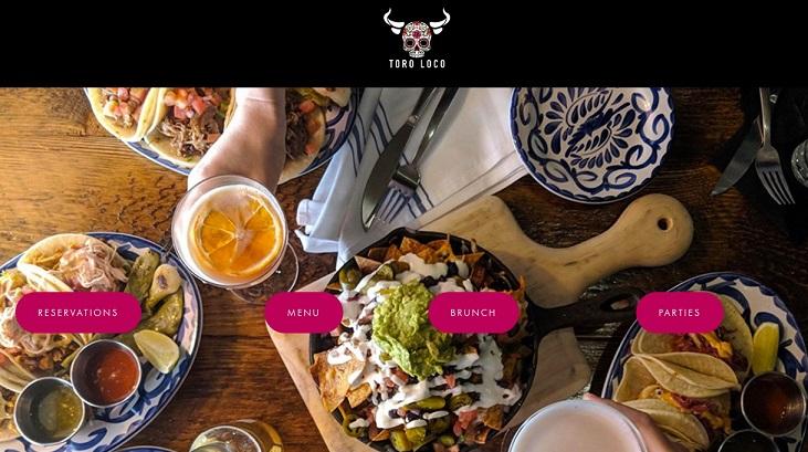 Toro Loco landing page
