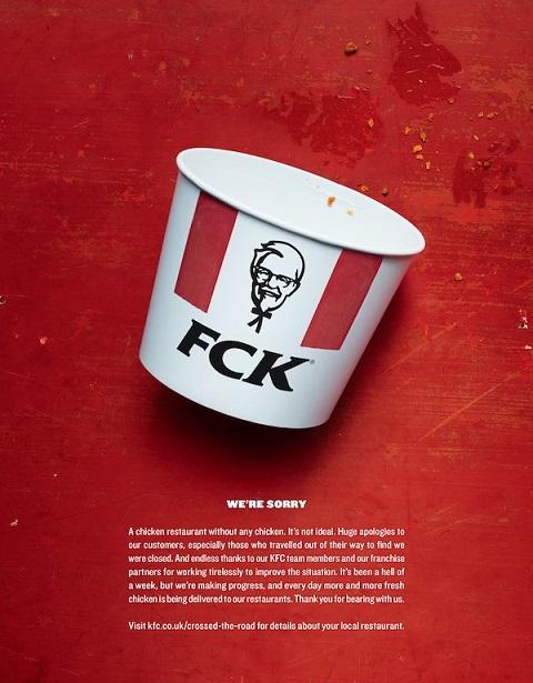 KFC "FCK" ad