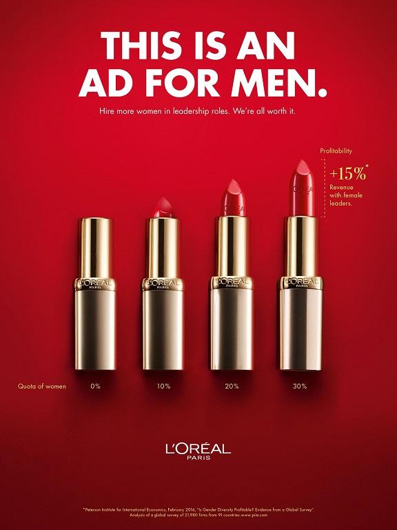 L'Oreal "This is an ad for men."