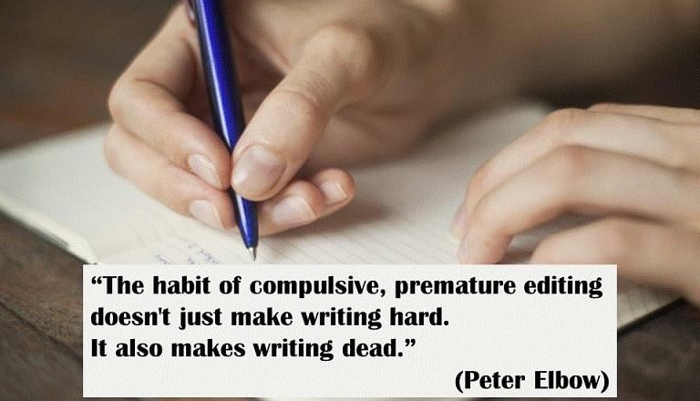 copywriting freewrite Peter Elbow quote