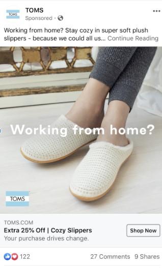 Toms WFH ad