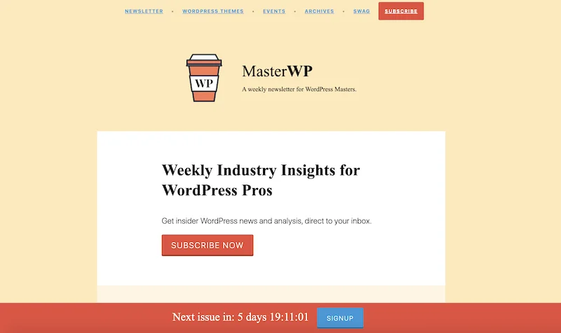 creative newsletter names masterWP