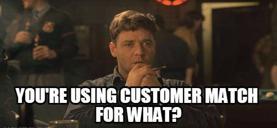 customer match game theory
