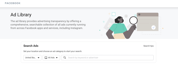 free tool to design facebook ads-facebook ad library homepage