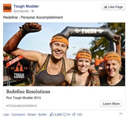 facebook ad with contrasting colors