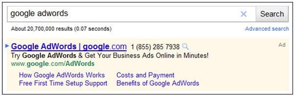 Display URL in AdWords Headline