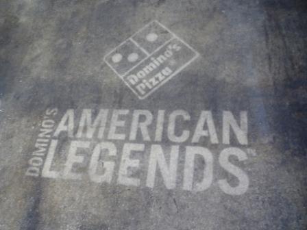 dominos pizza reverse graffiti