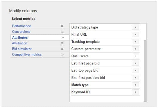 modifying keyword columns