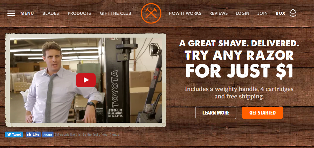 Ecommerce retention Dollar Shave Club launch video