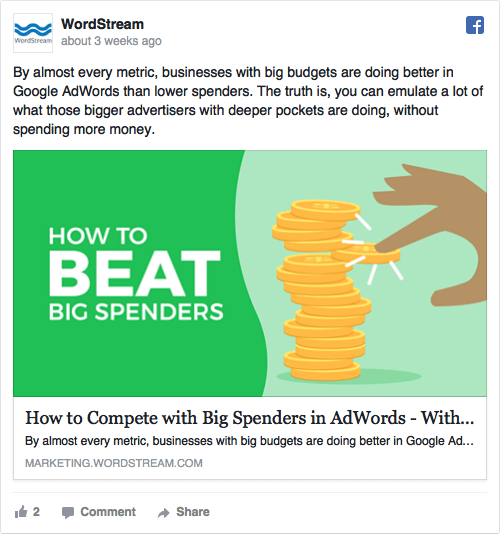 Ecommerce retention WordStream remarketing ad example