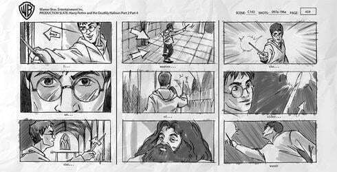 Editing marketing videos Harry Potter storyboard