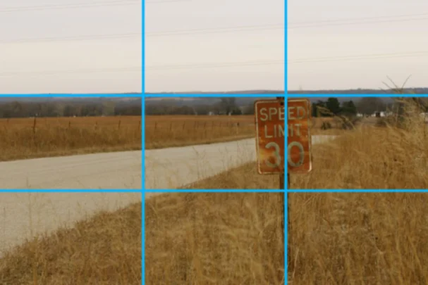 Editing marketing videos Rule of Thirds applied to landscape