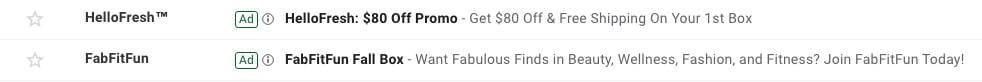 examples of paid promotion email subject line views