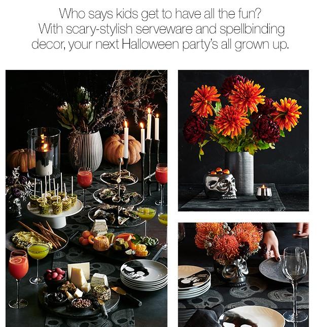 Crate & Barrel Halloween email with copy