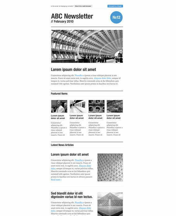email newsletter outlines