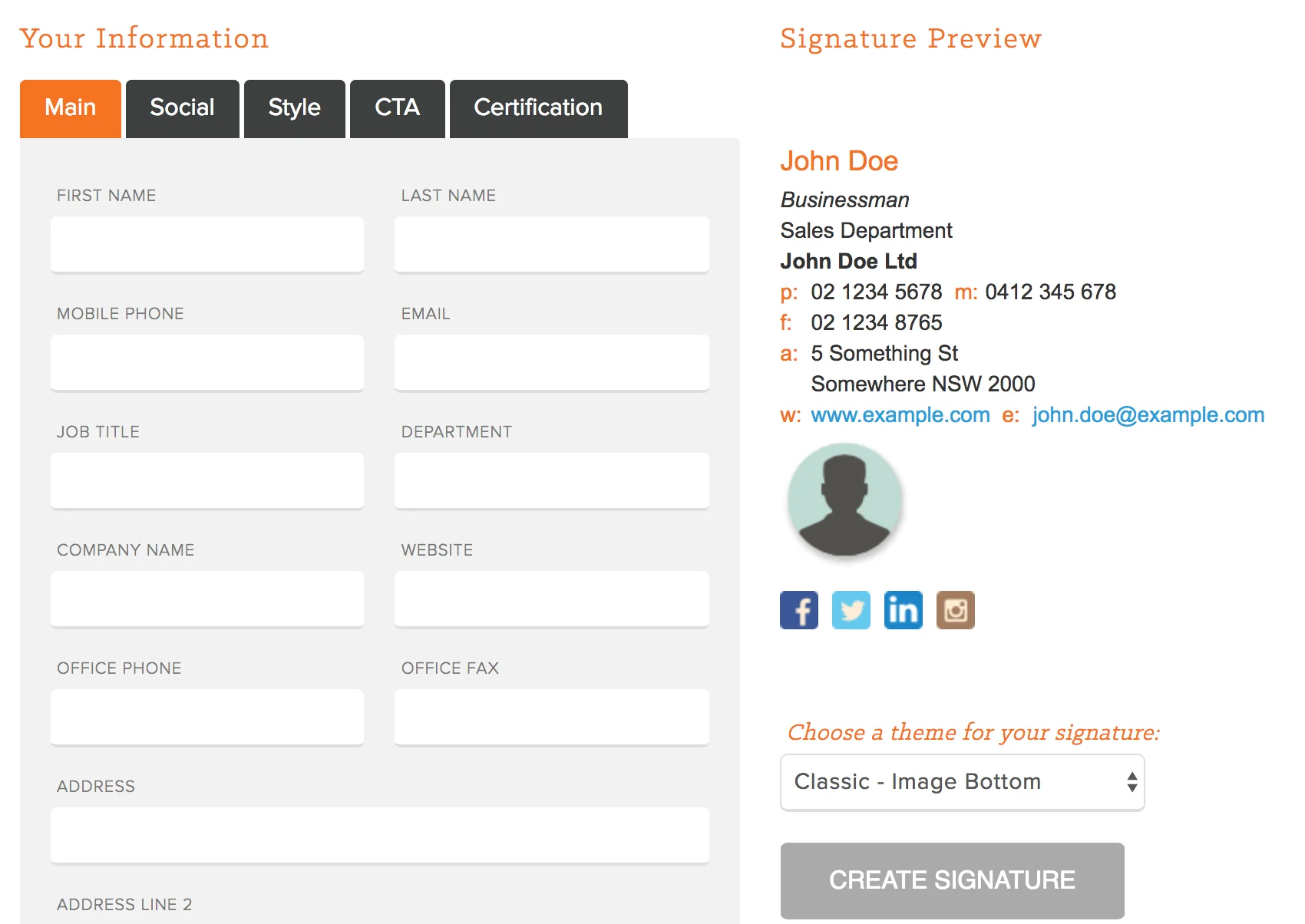 Email signatures HubSpot email signature generator templates