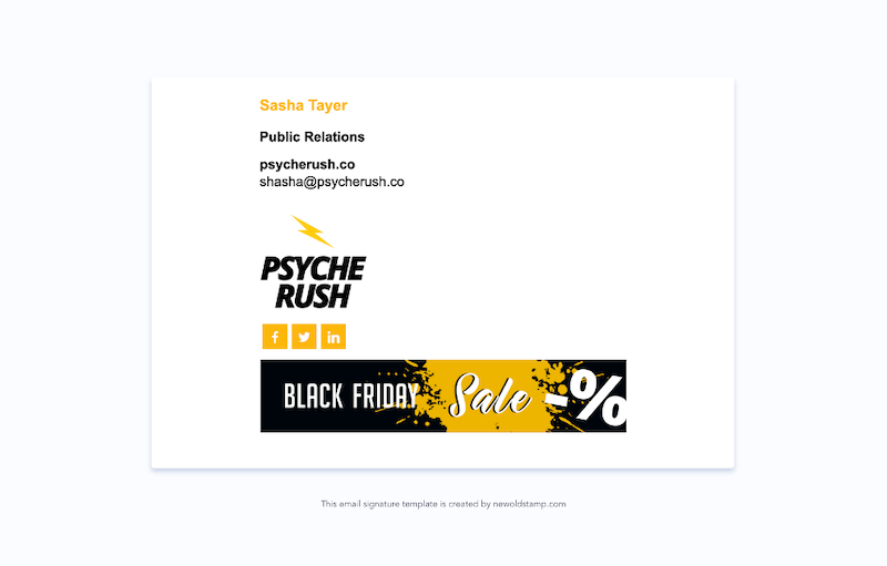 email signature marketing trends for 2021 example 9