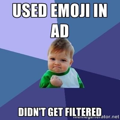Emojis in ad text