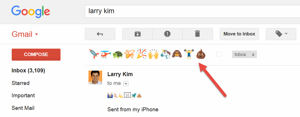 gmail ads with emoji