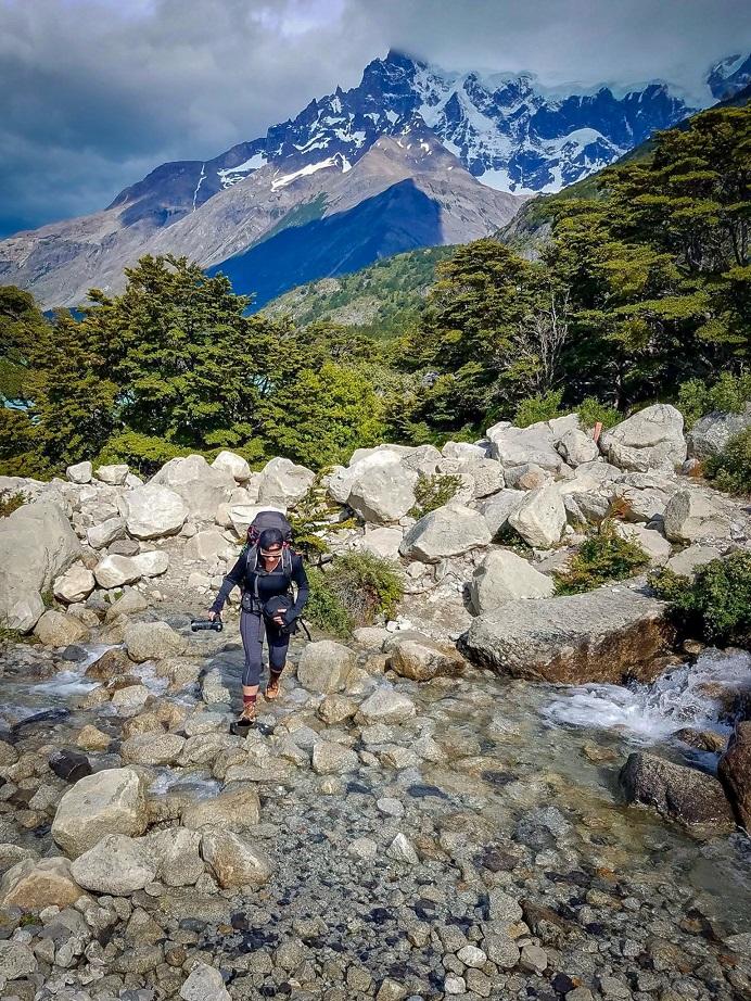 Tiffany hiking in Chile