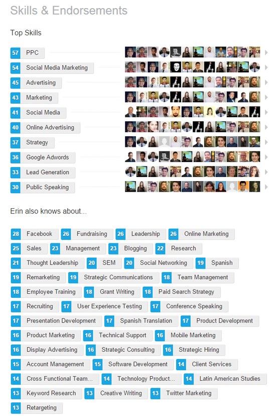 linkedin endorsements