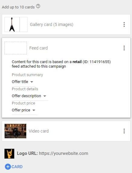 engagement ad gallery card