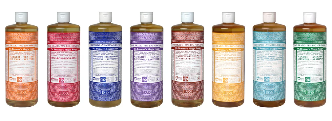 Ethical marketing Dr. Bronner's liquid soap