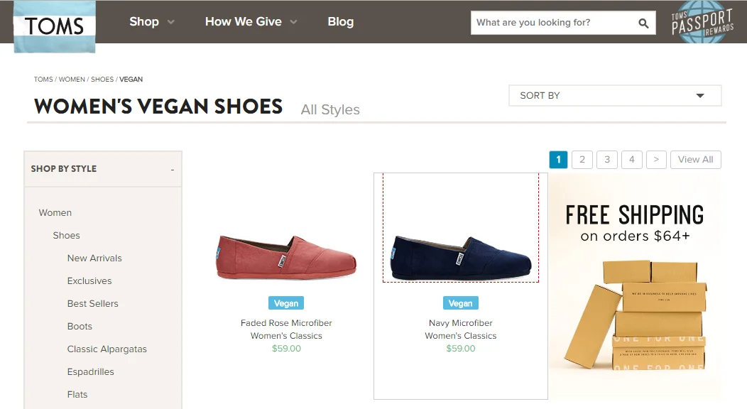 Ethical marketing TOMS shoes
