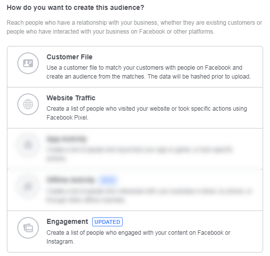 custom audiences facebook