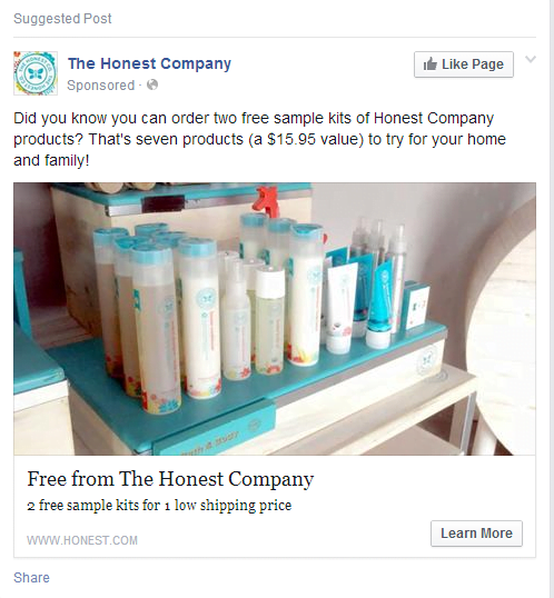 facebook ad examples
