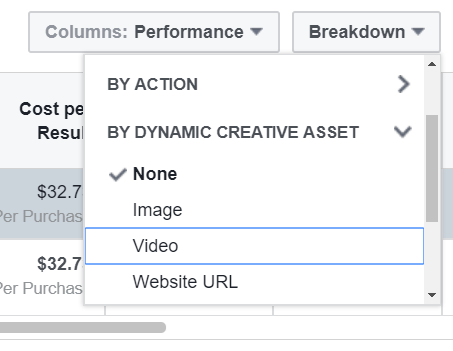 comparing variables in facebook dynamic ad creative