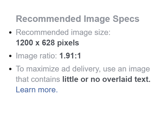 facebook ad sizes