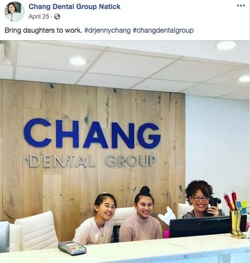 Facebook ads for dentists with people