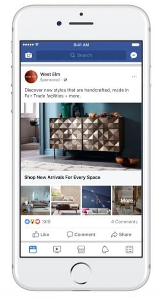 Facebook ecommerce catalog sales ad
