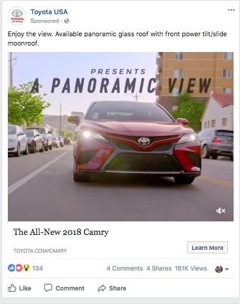 Facebook video ad