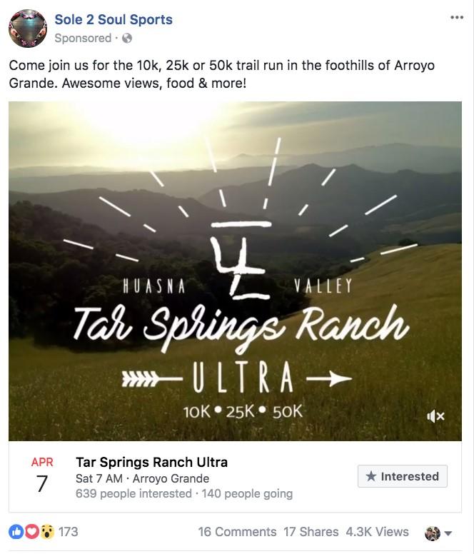 event ad with location mountain background