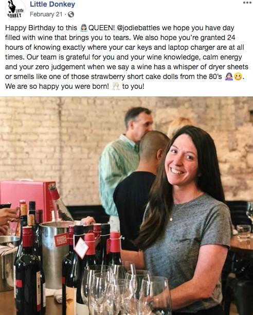 Facebook ad with restaurant staff