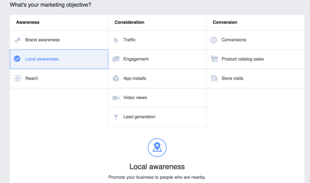 facebook messenger ads local business awareness