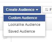 Facebook advertising cost create custom audience