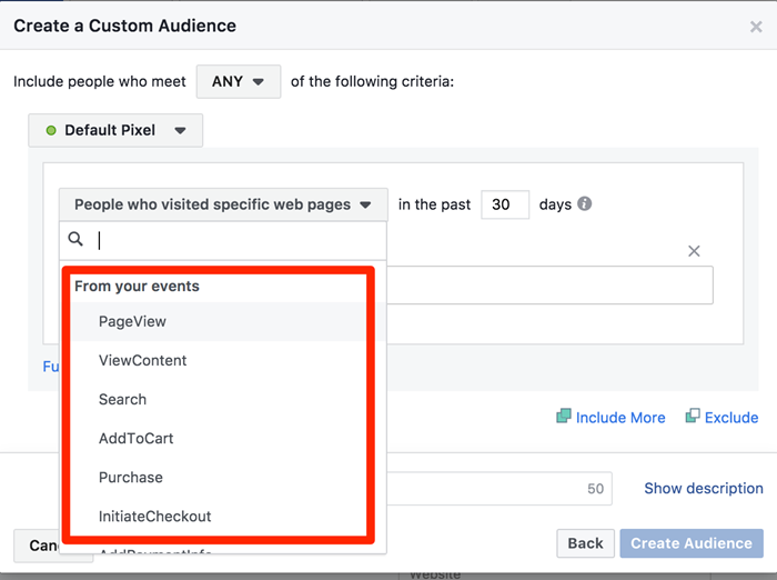 facebook audience exclusions